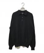 JOS.A.BANKジョス エー バンク）の古着「カシミヤニットポロシャツ」｜ブラック