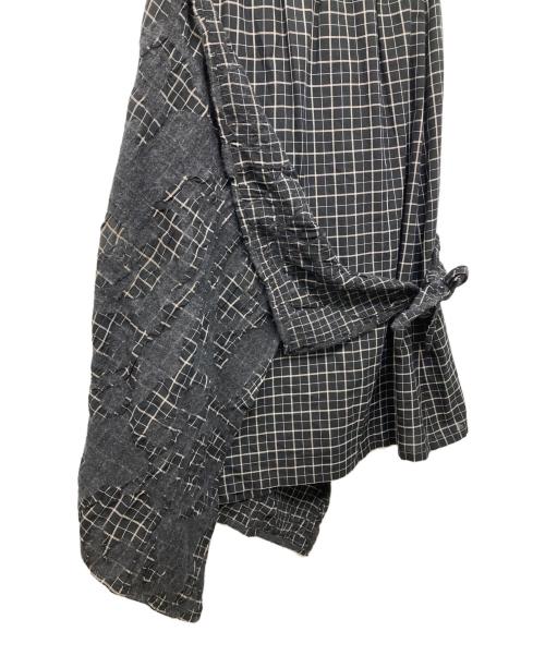 HaaT（ハート）Haat (ハート) 変形 チェック ロングスカート ブラック サイズ:3の古着・服飾アイテム