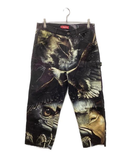 SUPREME（シュプリーム）SUPREME (シュプリーム) Eagle Double Knee Denim Painter Pant ブラック サイズ:32の古着・服飾アイテム