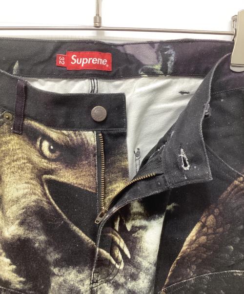 SUPREME（シュプリーム）SUPREME (シュプリーム) Eagle Double Knee Denim Painter Pant ブラック サイズ:32の古着・服飾アイテム