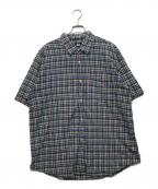 stussyステューシー）の古着「S/Sチェックシャツ」｜ブルー×イエロー