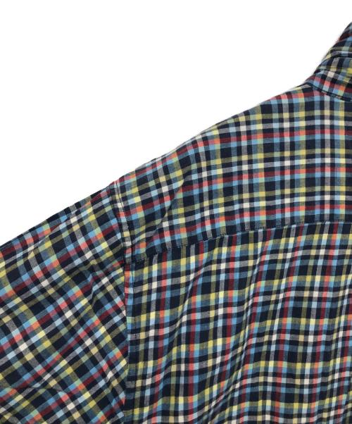 stussy（ステューシー）stussy (ステューシー) S/Sチェックシャツ ブルー×イエロー サイズ:Lの古着・服飾アイテム