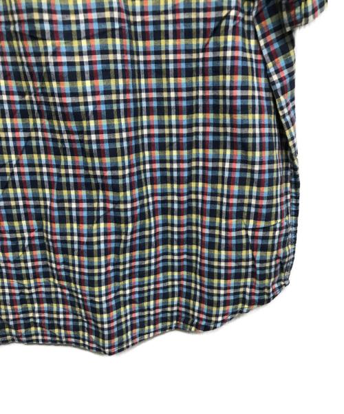 stussy（ステューシー）stussy (ステューシー) S/Sチェックシャツ ブルー×イエロー サイズ:Lの古着・服飾アイテム