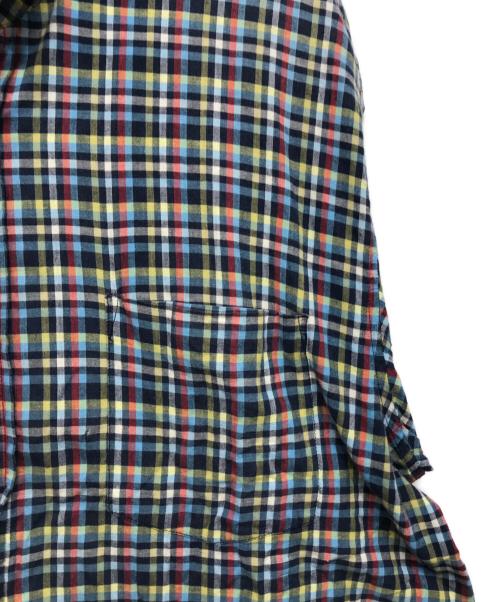 stussy（ステューシー）stussy (ステューシー) S/Sチェックシャツ ブルー×イエロー サイズ:Lの古着・服飾アイテム