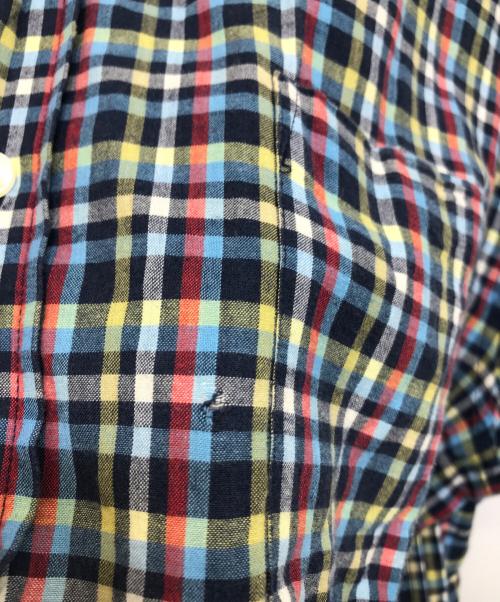stussy（ステューシー）stussy (ステューシー) S/Sチェックシャツ ブルー×イエロー サイズ:Lの古着・服飾アイテム