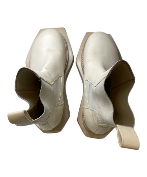 RICK OWENS（リックオウエンス）RICK OWENS (リックオウエンス) BEATLE TURBO CYCLOPS BOOTS アイボリー サイズ:40の古着・服飾アイテム