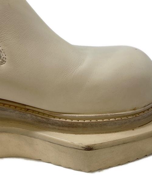 RICK OWENS（リックオウエンス）RICK OWENS (リックオウエンス) BEATLE TURBO CYCLOPS BOOTS アイボリー サイズ:40の古着・服飾アイテム