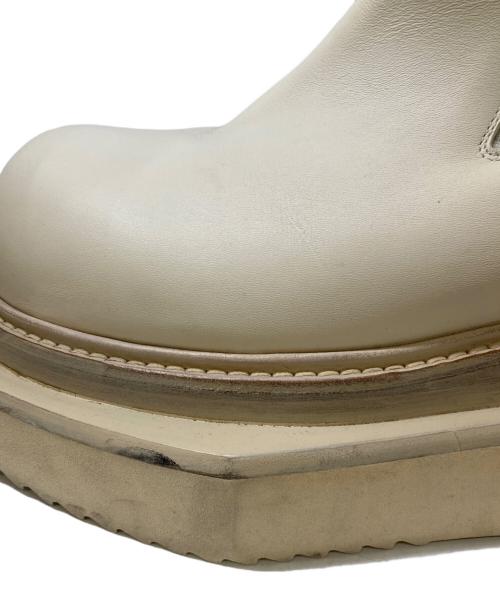 RICK OWENS（リックオウエンス）RICK OWENS (リックオウエンス) BEATLE TURBO CYCLOPS BOOTS アイボリー サイズ:40の古着・服飾アイテム