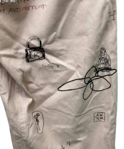 Knuth Marf（クヌースマーフ）Knuth Marf (クヌースマーフ) high waist tattoo pants ピンク サイズ:Sの古着・服飾アイテム