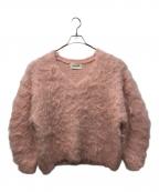 THE TOEザ・トゥー）の古着「pigalle shaggy vneck knit」｜ピンク