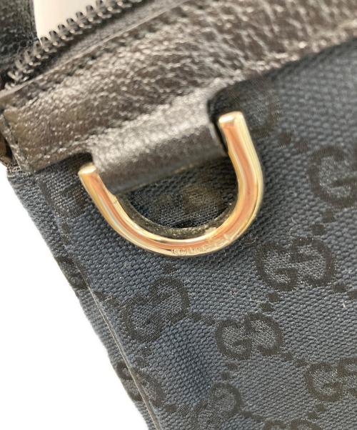 GUCCI（グッチ）GUCCI (グッチ) GGキャンバス ハンドポーチ ブラックの古着・服飾アイテム