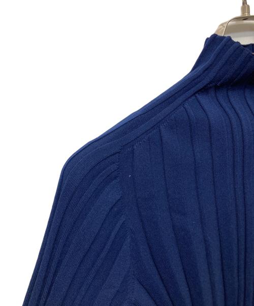 PLEATS PLEASE（プリーツプリーズ）PLEATS PLEASE (プリーツプリーズ) プリーツハイネックニット ネイビー サイズ:FREEの古着・服飾アイテム