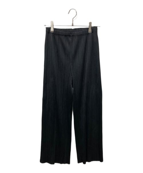 PLEATS PLEASE（プリーツプリーズ）PLEATS PLEASE (プリーツプリーズ) プリーツワイドパンツ ブラック サイズ:4の古着・服飾アイテム