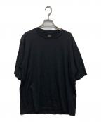 BATONERバトナ―）の古着「ウールクルーネックTシャツ」｜ブラック
