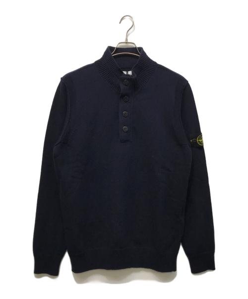 STONE ISLAND（ストーンアイランド）STONE ISLAND (ストーンアイランド) Half zip pullover knit ネイビー サイズ:XLの古着・服飾アイテム