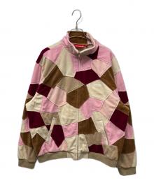 SUPREME（シュプリーム）の古着「Patchwork Velour Track Jacket」｜ベージュ×ピンク