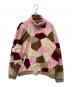 Supreme（シュプリーム）の古着「Patchwork Velour Track Jacket」｜ベージュ×ピンク