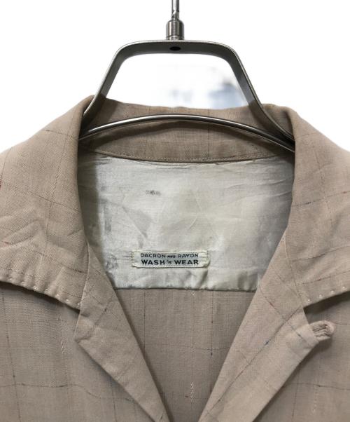 USED（ユーズド）USED (ユーズド) レーヨンオープンカラーシャツ ベージュ サイズ:不明の古着・服飾アイテム