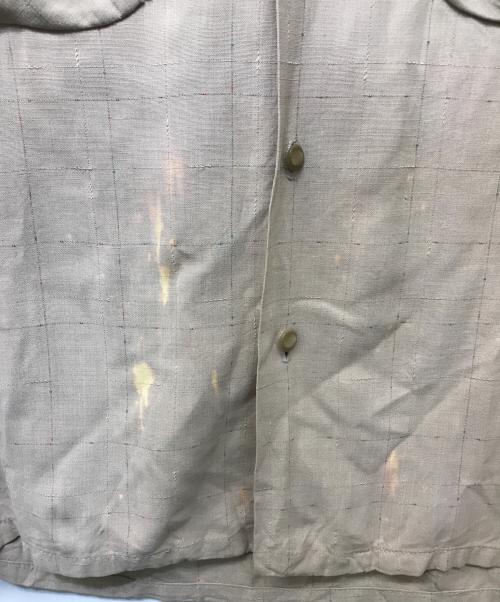 USED（ユーズド）USED (ユーズド) レーヨンオープンカラーシャツ ベージュ サイズ:不明の古着・服飾アイテム