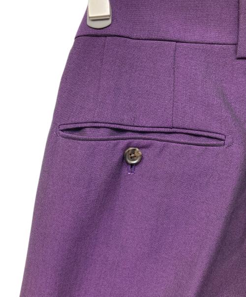 WACKO MARIA（ワコマリア）WACKO MARIA (ワコマリア) DORMEUIL (ドーメル) PLEATED TROUSERS パープル サイズ:XLの古着・服飾アイテム