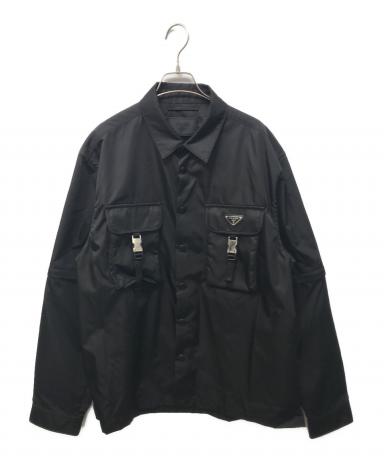 中古・古着通販】PRADA (プラダ) Re-Nylon シャツ ブラック サイズ:XL