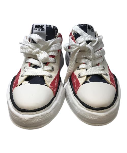MIHARA YASUHIRO（ミハラヤスヒロ）MIHARA YASUHIRO (ミハラヤスヒロ) CANVAS LOWCUT STRIPES SNEAKERS レッド サイズ:44の古着・服飾アイテム
