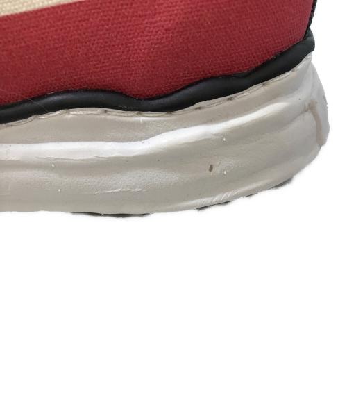 MIHARA YASUHIRO（ミハラヤスヒロ）MIHARA YASUHIRO (ミハラヤスヒロ) CANVAS LOWCUT STRIPES SNEAKERS レッド サイズ:44の古着・服飾アイテム