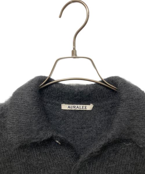 AURALEE（オーラリー）AURALEE (オーラリー) BRUSHED SUPER KID MOHAIR KNIT POLO ブラック サイズ:5の古着・服飾アイテム