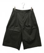 AMOMENTOアモーメント）の古着「TWO TUCK WIDE SHORTS」｜カーキ（ブラウン）