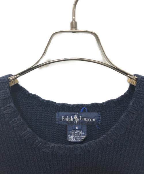 POLO RALPH LAUREN（ポロ・ラルフローレン）POLO RALPH LAUREN (ポロ・ラルフローレン) 星条旗コットンニット ネイビー サイズ:Sの古着・服飾アイテム