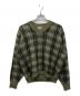 PURITAN（ピューリタン）の古着「モヘア混チェックニット」｜オリーブ