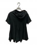 COMME des GARCONSコムデギャルソン）の古着「フード付フレアカットソー」｜ブラック
