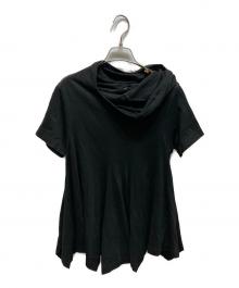 COMME des GARCONS（コムデギャルソン）の古着「フード付フレアカットソー」｜ブラック