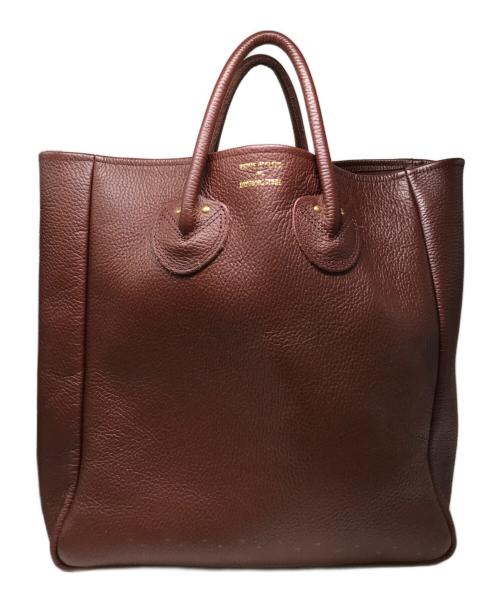 YOUNG & OLSEN The DRYGOODS STORE（ヤングアンドオルセン ザ ドライグッズストア）YOUNG & OLSEN The DRYGOODS STORE (ヤングアンドオルセン ザ ドライグッズストア) EMBOSSED LEATHER TOTE ブラウンの古着・服飾アイテム