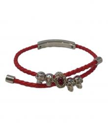 ALEXANDER McQUEEN（アレキサンダーマックイーン）の古着「friendship skull bracelet」｜レッド