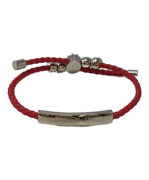 ALEXANDER McQUEEN（アレキサンダーマックイーン）ALEXANDER McQUEEN (アレキサンダーマックイーン) friendship skull bracelet レッドの古着・服飾アイテム