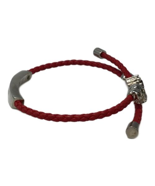 ALEXANDER McQUEEN（アレキサンダーマックイーン）ALEXANDER McQUEEN (アレキサンダーマックイーン) friendship skull bracelet レッドの古着・服飾アイテム