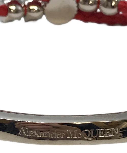 ALEXANDER McQUEEN（アレキサンダーマックイーン）ALEXANDER McQUEEN (アレキサンダーマックイーン) friendship skull bracelet レッドの古着・服飾アイテム