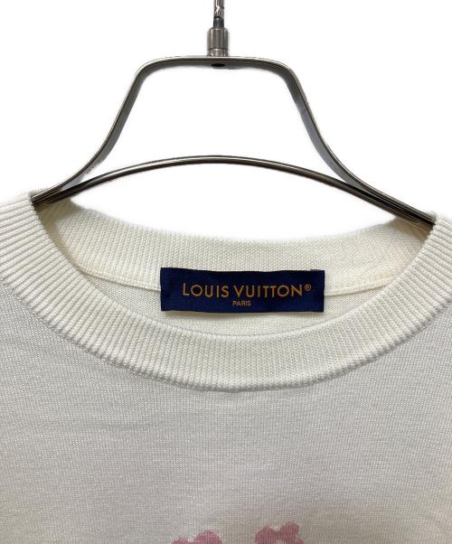 LOUIS VUITTON（ルイ ヴィトン）LOUIS VUITTON (ルイ ヴィトン) コットンクルーネックニットTシャツ ベージュ サイズ:SIZE XSの古着・服飾アイテム