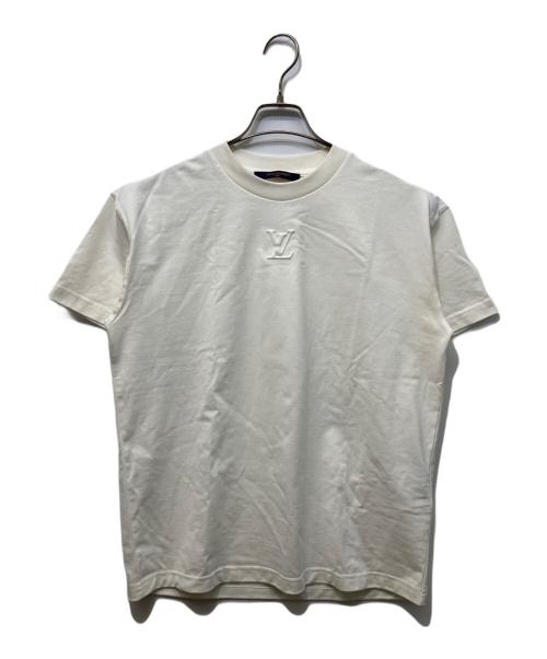 LOUIS VUITTON（ルイ ヴィトン）LOUIS VUITTON (ルイ ヴィトン) エンボスLVロゴTシャツ ホワイト サイズ:SIZE XSの古着・服飾アイテム