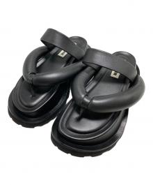 JIL SANDER（ジルサンダー）の古着「プラットフォームサンダル」｜ブラック