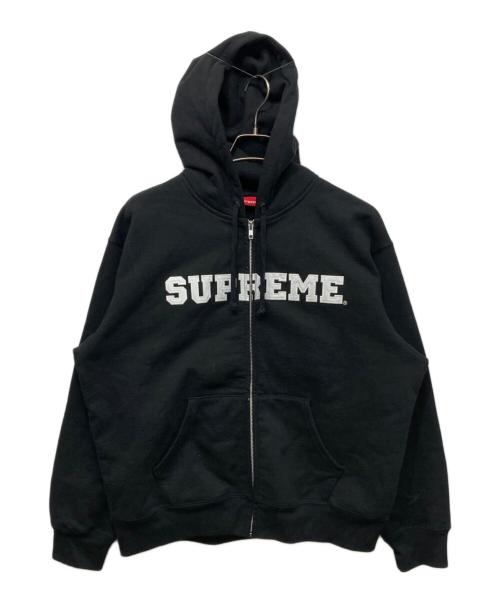 SUPREME（シュプリーム）Supreme (シュプリーム) Collegiate Applique Zip Up Hoodie ブラック サイズ:Mの古着・服飾アイテム