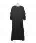 BARNEYS NEWYORK (バーニーズ・ニューヨーク) ウォッシャブル デザインスリーブ ウエストタック ドレス ブラック サイズ:36：8000円