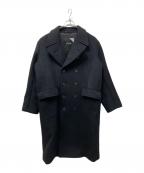ATONエイトン）の古着「SUPER160S DOUBLE MELTON ダブルコート」｜ブラック