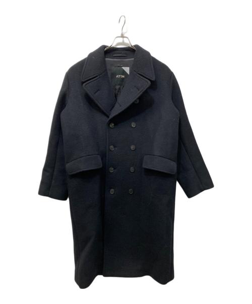 ATON（エイトン）ATON (エイトン) SUPER160S DOUBLE MELTON ダブルコート ブラック サイズ:SIZE 06の古着・服飾アイテム