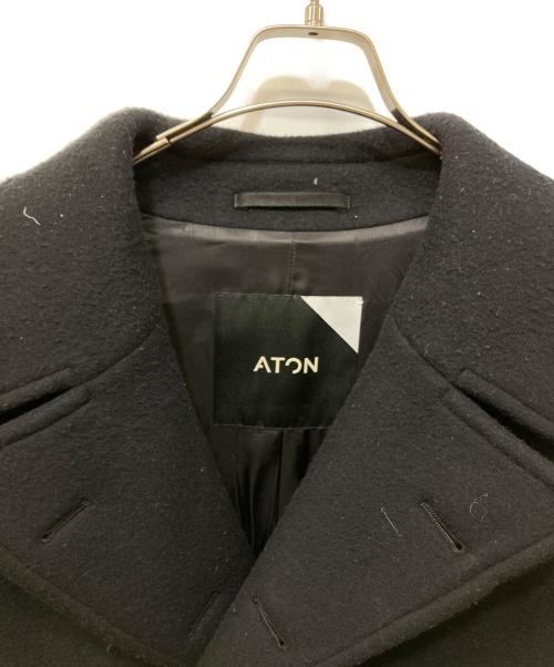ATON（エイトン）ATON (エイトン) SUPER160S DOUBLE MELTON ダブルコート ブラック サイズ:SIZE 06の古着・服飾アイテム