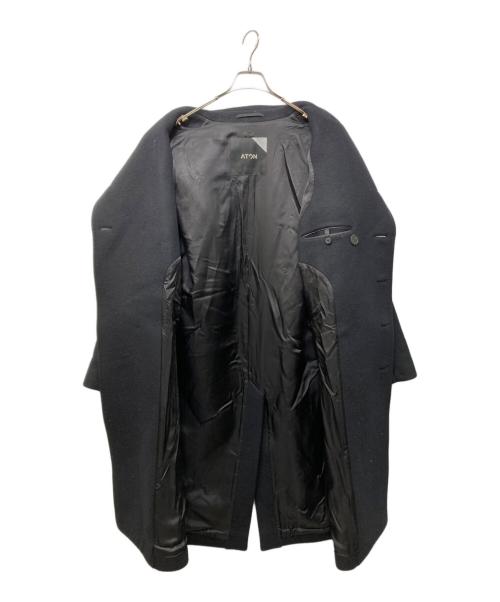 ATON（エイトン）ATON (エイトン) SUPER160S DOUBLE MELTON ダブルコート ブラック サイズ:SIZE 06の古着・服飾アイテム