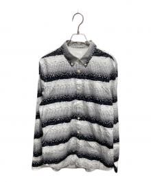 pretty green×THE BEATLES（プリティーグリーン×ビートルズ）の古着「総柄シャツ」｜ホワイト×ブラック