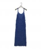 NOUNLESSナウンレス）の古着「Bright Loop Fringe Cami Dress」｜ブルー