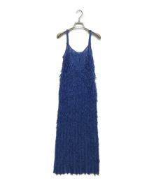 NOUNLESS（ナウンレス）の古着「Bright Loop Fringe Cami Dress」｜ブルー